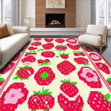 Lively Retro Strawberry Print(Red)