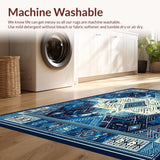 Ultra Soft Area Rug, Non Slip, Stain Resistant, Washable Area Rugs for Living Room, Bedroom, Fluffy Bedside for Cozy Living(Blue)