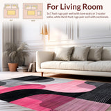 Chic Modern Geometric Wave Design(Black)