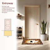 Ultra Soft Area Rug, Non Slip, Stain Resistant, Washable Area Rugs for Living Room, Bedroom, Cozy Maple Leaf Aesthetic(Beige)