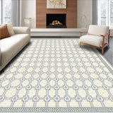 Ultra Soft Area Rug, Non Slip, Stain Resistant, Washable Area Rugs for Living Room, Bedroom, Rustic Two-Toned Floral Arrangement(Beige)