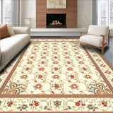 Beige Toned Traditional Runner with Ornate Paisley and Botanical Elements(Beige)