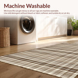Ultra Soft Area Rug, Non Slip, Stain Resistant, Washable Area Rugs for Living Room, Bedroom, Seasonal Earth Toned Elegance(Brown)