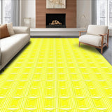 Ultra Soft Area Rug, Non Slip, Stain Resistant, Washable Area Rugs for Living Room, Bedroom, Bold Yellow Abstract Artistry(Yellow)