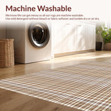 Ultra Soft Area Rug, Non Slip, Stain Resistant, Washable Area Rugs for Living Room, Bedroom, Backyard Deck Easy Care Reversible Floor Mat(Brown)