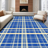 Fresh Playful Light Blue Grid Style(Blue)