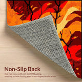 Ultra Soft Area Rug, Non Slip, Stain Resistant, Washable Area Rugs for Living Room, Bedroom, Edgy Cracked Surface Artistic Flair(Orange)