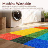 Ultra Soft Area Rug, Non Slip, Stain Resistant, Washable Area Rugs for Living Room, Bedroom, Machine Washable Pastel Girls Bedroom Rug(Orange)