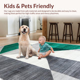 Ultra Soft Area Rug, Non Slip, Stain Resistant, Washable Area Rugs for Living Room, Bedroom, Stain-Resistant Soft Area Rug for Modern Spaces(Gray)