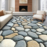Ultra Soft Area Rug, Non Slip, Stain Resistant, Washable Area Rugs for Living Room, Bedroom, Elegant Pebble Stone Area Featuring Subtle Grey and Beige Design(Gray)