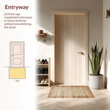 Ultra Soft Area Rug, Non Slip, Stain Resistant, Washable Area Rugs for Living Room, Bedroom, Elegant Warm Neutral Weave(Beige)