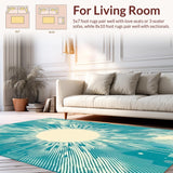 Vibrant Aqua Modern Artistry(Blue)