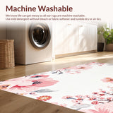 Ultra Soft Area Rug, Non Slip, Stain Resistant, Washable Area Rugs for Living Room, Bedroom, Serene Elegant Minimalist Touch(Ivory)