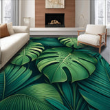 Ultra Soft Area Rug, Non Slip, Stain Resistant, Washable Area Rugs for Living Room, Bedroom, Vibrant Plush Nature Inspired Decor(Green)