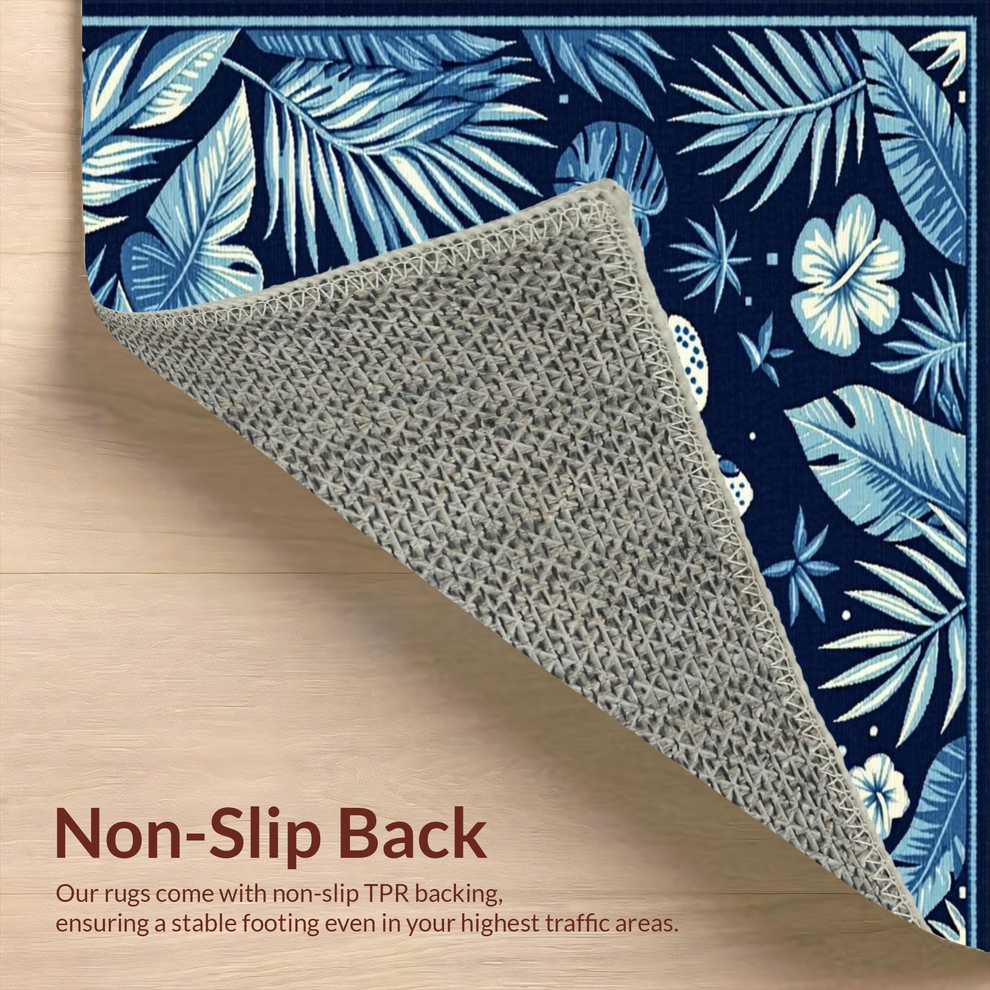 Tropical Navy Geometric Elegance Rug – ODIKA