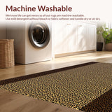 Ultra Soft Area Rug, Non Slip, Stain Resistant, Washable Area Rugs for Living Room, Bedroom, Elegant Soft Texture Design(Brown)