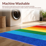 Ultra Soft Area Rug, Non Slip, Stain Resistant, Washable Area Rugs for Living Room, Bedroom, Colorful Kids Room Non-Slip Play Area Carpet(Red)