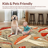 Charming Colorful Mushroom Illustration(Beige)