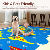 Interactive Colorful World Map Layout(Blue)