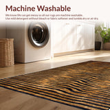 Ultra Soft Area Rug, Non Slip, Stain Resistant, Washable Area Rugs for Living Room, Bedroom, Vibrant Multicolor Animal Motif(Brown)