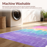 Ultra Soft Area Rug, Non Slip, Stain Resistant, Washable Area Rugs for Living Room, Bedroom, Playful Pastel Cloud Motif(Pink)