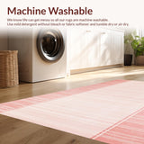 Ultra Soft Area Rug, Non Slip, Stain Resistant, Washable Area Rugs for Living Room, Bedroom, Chic Pastel Tassel Elegance(Pink)