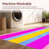 Ultra Soft Area Rug, Non Slip, Stain Resistant, Washable Area Rugs for Living Room, Bedroom, Eclectic Rainbow Splash Patterns(Yellow)