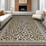 Ultra Soft Area Rug, Non Slip, Stain Resistant, Washable Area Rugs for Living Room, Bedroom, Sleek Modern Feline Print(Gray)