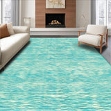 Ultra Soft Area Rug, Non Slip, Stain Resistant, Washable Area Rugs for Living Room, Bedroom, Stylish Mint Green Geometric Touch(Blue)
