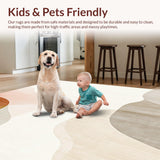 Beige Dreamscape Area Abstract Indoor Accent(Beige)