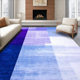 Ultra Soft Area Rug, Non Slip, Stain Resistant, Washable Area Rugs for Living Room, Bedroom, Elegant Ombre Flowing Motif(Blue)