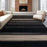Ultra Soft Area Rug, Non Slip, Stain Resistant, Washable Area Rugs for Living Room, Bedroom, Chic Vintage Textured Accent Piece(Black)