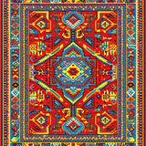 Artistic Colorful Striped Weave(Red)
