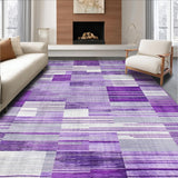 Ultra Soft Area Rug, Non Slip, Stain Resistant, Washable Area Rugs for Living Room, Bedroom, Chic Diamond Pattern Aesthetic(Purple)