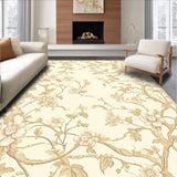 Ultra Soft Area Rug, Non Slip, Stain Resistant, Washable Area Rugs for Living Room, Bedroom, Elegant Floral Area for Kitchen Absorbent Non Slip Mat Design(Beige)