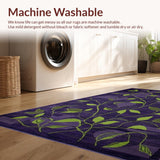 Ultra Soft Area Rug, Non Slip, Stain Resistant, Washable Area Rugs for Living Room, Bedroom, Contemporary Tiled Color Burst(Purple)