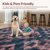 Ultra Soft Area Rug, Non Slip, Stain Resistant, Washable Area Rugs for Living Room, Bedroom, Chic Machine-Washable Decorative Accent With Captivating Design(Blue)
