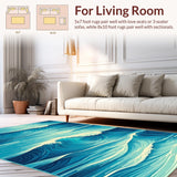 Dynamic Teal Wave Aesthetic(Blue)