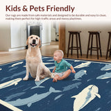 Elegant Hand Hooked Ocean Theme(Blue)