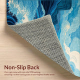 Stylish Coastal Wave Motif(Blue)