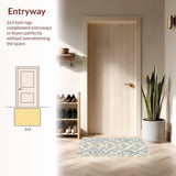 Ultra Soft Area Rug, Non Slip, Stain Resistant, Washable Area Rugs for Living Room, Bedroom, Boho Chic Cream Living Room Non-Shedding Carpet(Ivory)