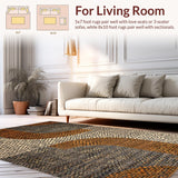 Ultra Soft Area Rug, Non Slip, Stain Resistant, Washable Area Rugs for Living Room, Bedroom, Chic Contemporary Cheetah Motif(Beige)