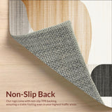 Beige Faux Wool Tan Accent Elegant Floor Decor(Beige)