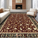 Ultra Soft Area Rug, Non Slip, Stain Resistant, Washable Area Rugs for Living Room, Bedroom, Chic Earthy Tones Vintage Aesthetic(Red)