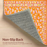 Ultra Soft Area Rug, Non Slip, Stain Resistant, Washable Area Rugs for Living Room, Bedroom, Color Pop Shaggy Accent Piece(Orange)