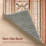 Ultra Soft Area Rug, Non Slip, Stain Resistant, Washable Area Rugs for Living Room, Bedroom, Dynamic Organic Patterned Surface(Orange)