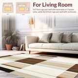 Contemporary Neutral Tartan Featuring Layered Beige and Taupe Plaid(Beige)