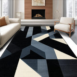 Ultra Soft Area Rug, Non Slip, Stain Resistant, Washable Area Rugs for Living Room, Bedroom, Shaggy Black Kids Playroom Durable Soft Carpet(Black)