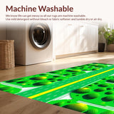 Ultra Soft Area Rug, Non Slip, Stain Resistant, Washable Area Rugs for Living Room, Bedroom, Bright Green Playful City Elements(Green)