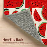 Ultra Soft Area Rug, Non Slip, Stain Resistant, Washable Area Rugs for Living Room, Bedroom, Charming Outdoor Picnic Vibe(Red)